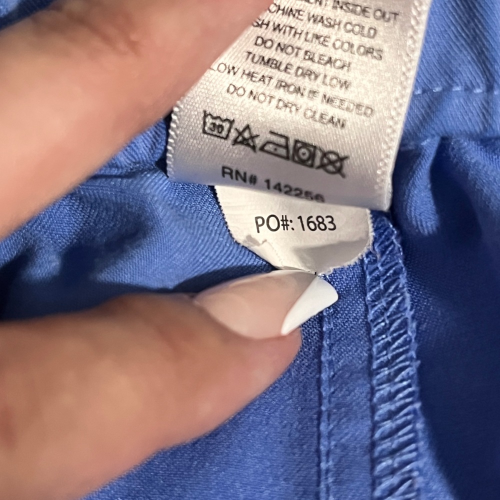 Figs Scrubs Bottoms Women Blue Technical Collection Elastic Waist Zip XS - Picture 11 of 11